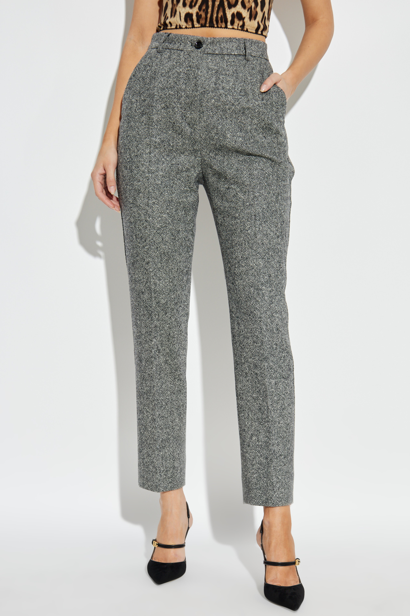【関税＆送料込み】Dolce & Gabbana Grey Wool Blend Trousers Grey Wool with a crease Dolce & Gabbana - Vitkac Australia